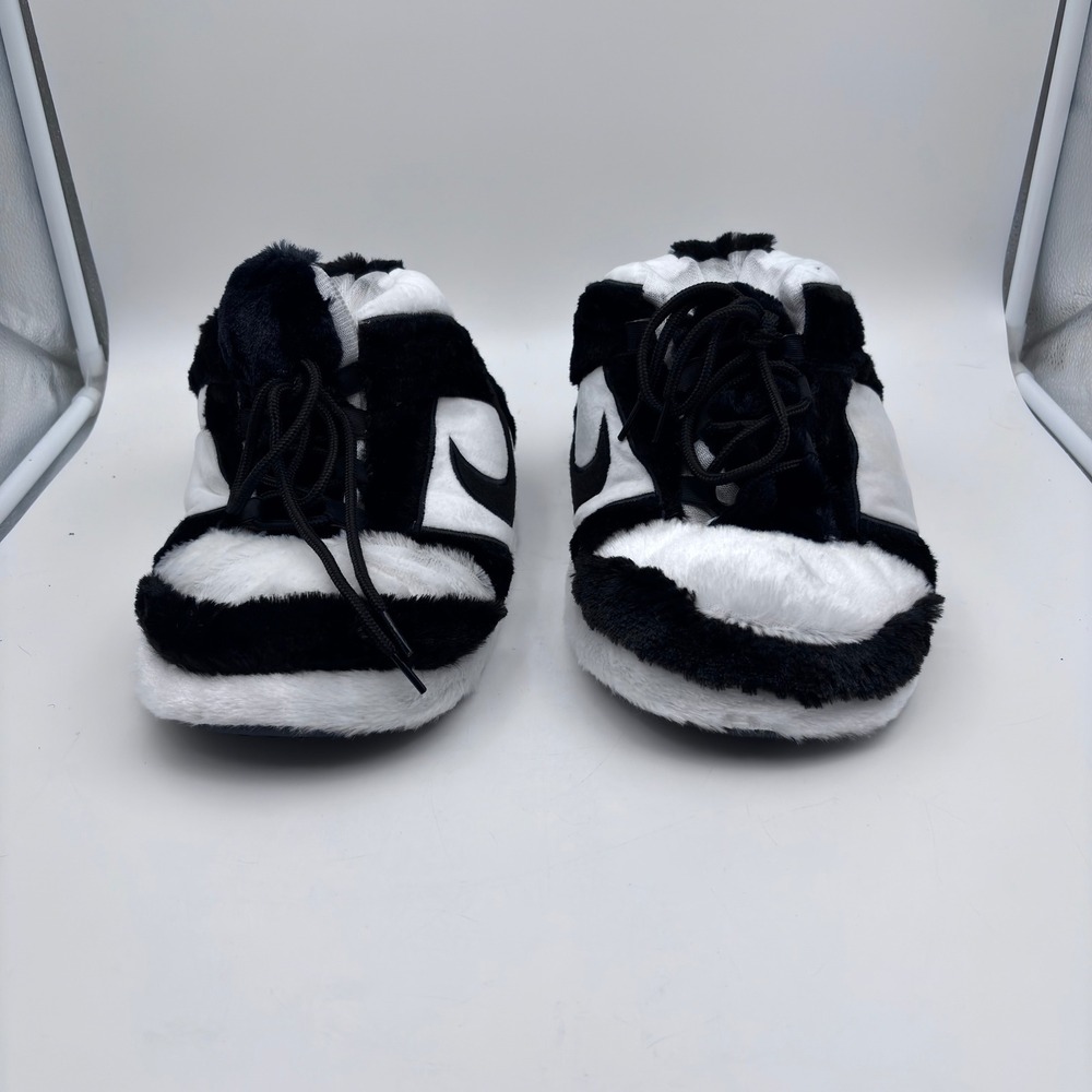 Nike Dunk SB Style Plush Slippers Panda Black One Size Fits Most **Brand New! - Picture 4 of 10